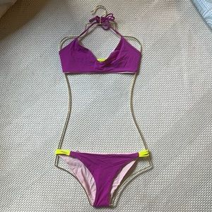 Basta Barney’s New York Pink and Neon Yellow Bikini Set